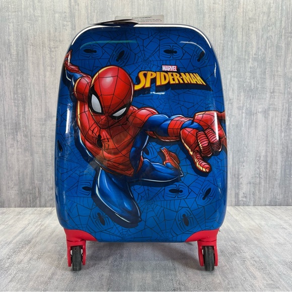 Heys Marvel Spiderman Hardside Kids Carry On 18" Spinning Wheeled Luggage Bag - Picture 2 of 15